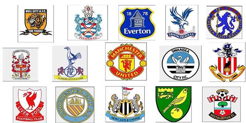 Biểu tượng của một vài câu lạc bộ ngoại hạng Anh